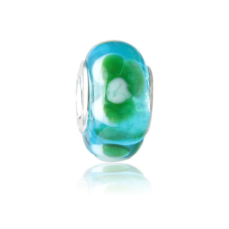 pandora green murano charm
