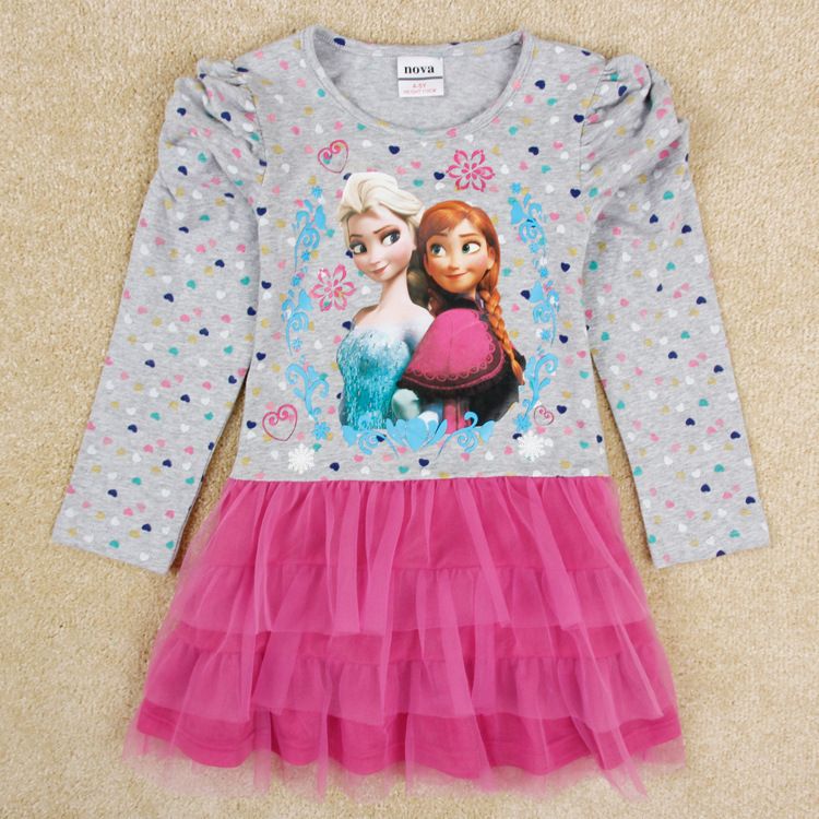 frozen long sleeve dress