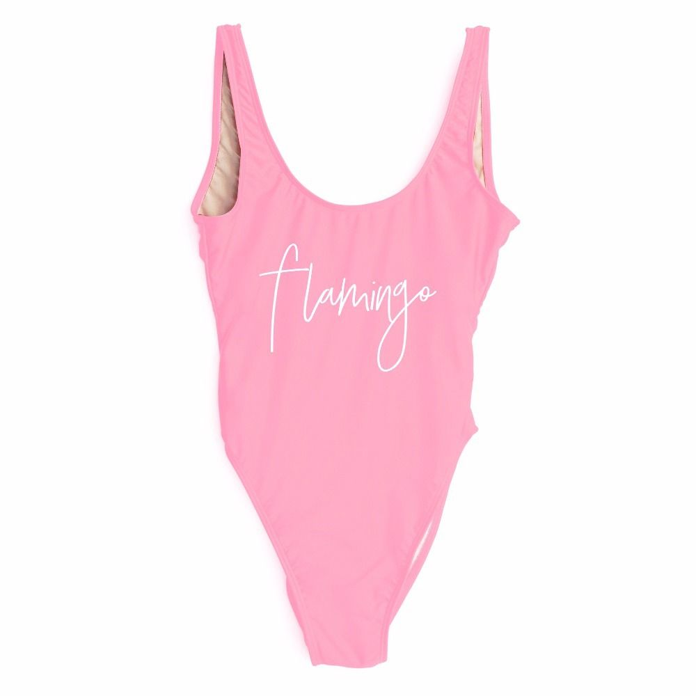 flamingo one piece swimsuit