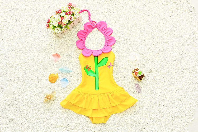 baby girl yellow swimsuit