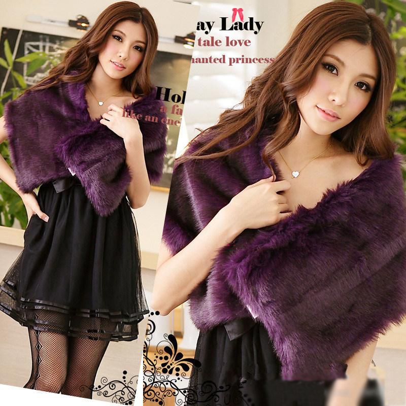 fur shrugs and boleros for evening dresses