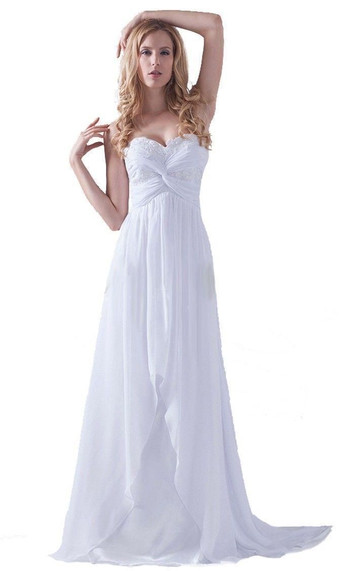 New Cheap Chiffon Beach Wedding Dresses Under 100 Sexy