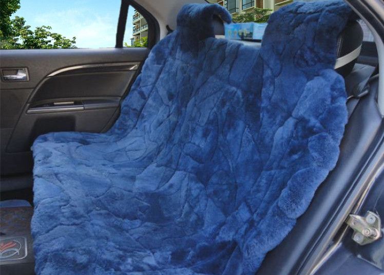 blue fluffy seat covers
