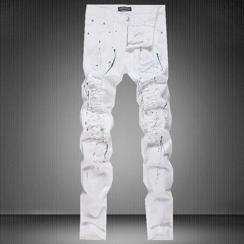 white denim jeans mens