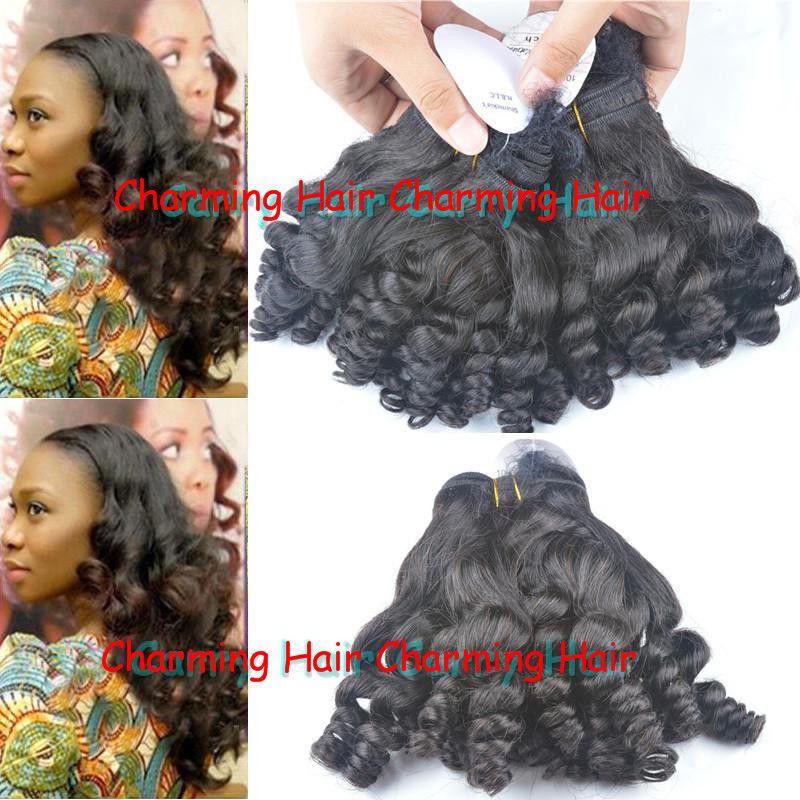 8a Double Drawn Virgin Human Hair Weaves Bouncy Wave Nigerian