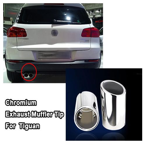 2020 New CHROME EXHAUST MUFFLER TIP For Volkswagen VW For Tiguan 2009 2010 2011 2012 2013 From