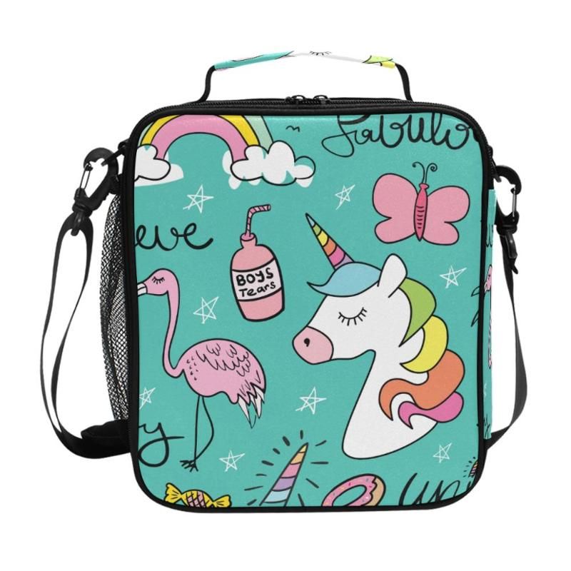 unicorn insulated lunch bag