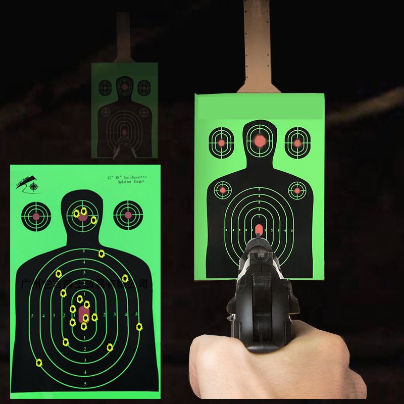75 paquete de disparo objetivos Tiro Rifle Pistola reactivo Splatter Brillo 8" objetivo de papel 