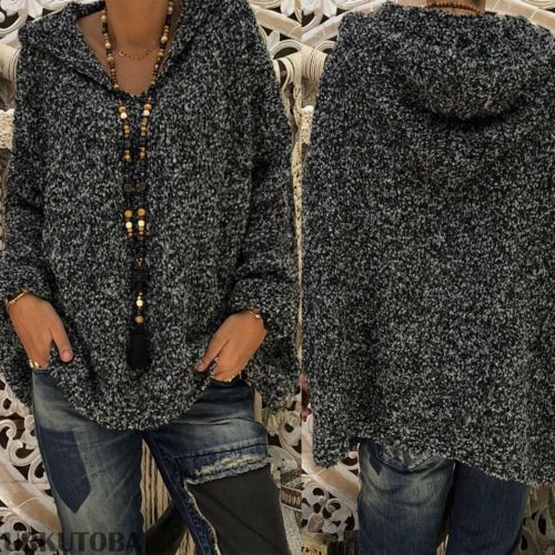 ladies knitted hoodie