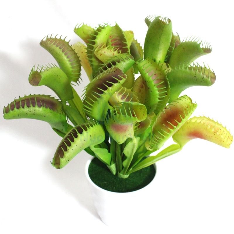 9 5 Artificial Venus Flytrap Plant Green Purple Pest Control Fake Succulent Plants Home Decor Display Bouquet From Hopestar168s Store Dhgate Com