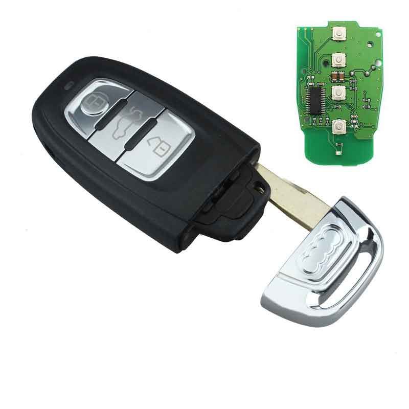Smart Remote Key Keyless Entry 3 Button 315MHz 433MHz 868MHz For Audi