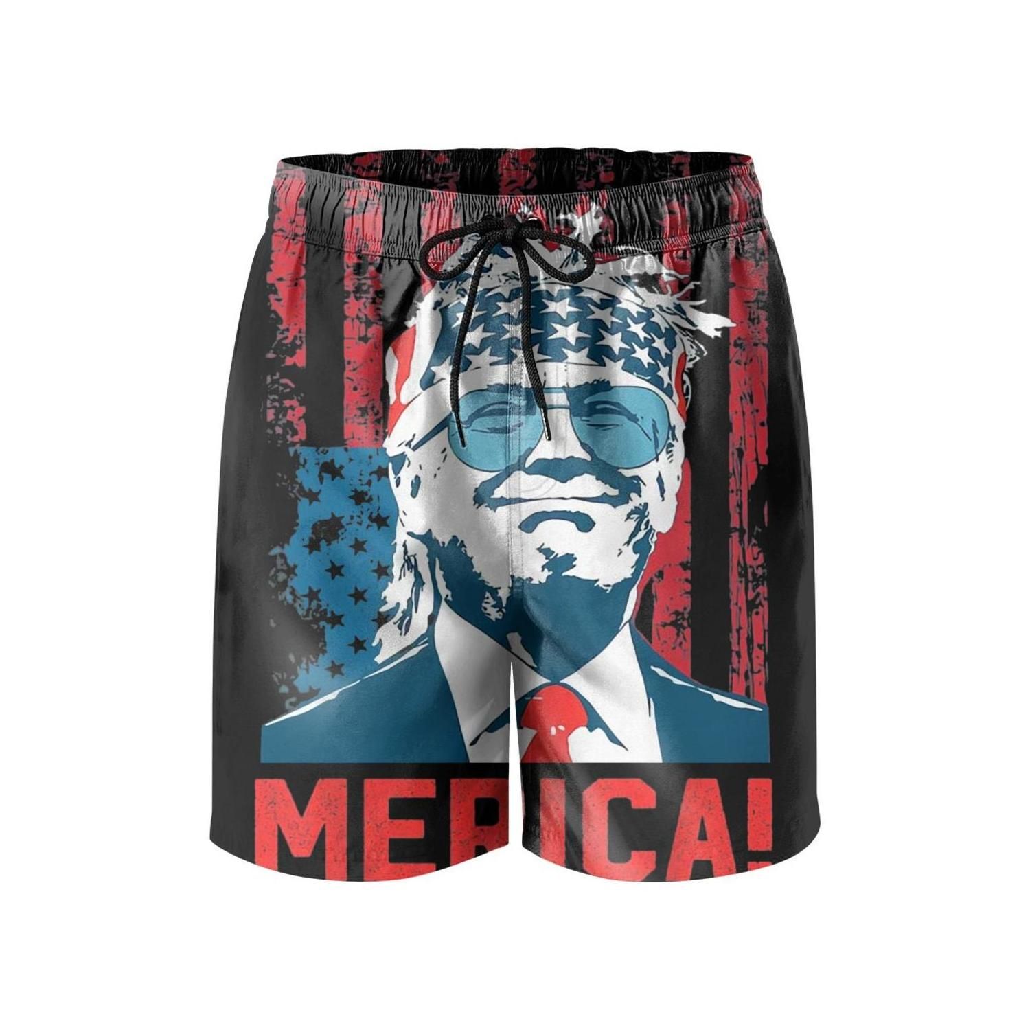 Youth /& Mens American Flag Board Trump 2020 President Customized Graphic Swim Trunks Beach Game Gifts Sports Swimming Shorts