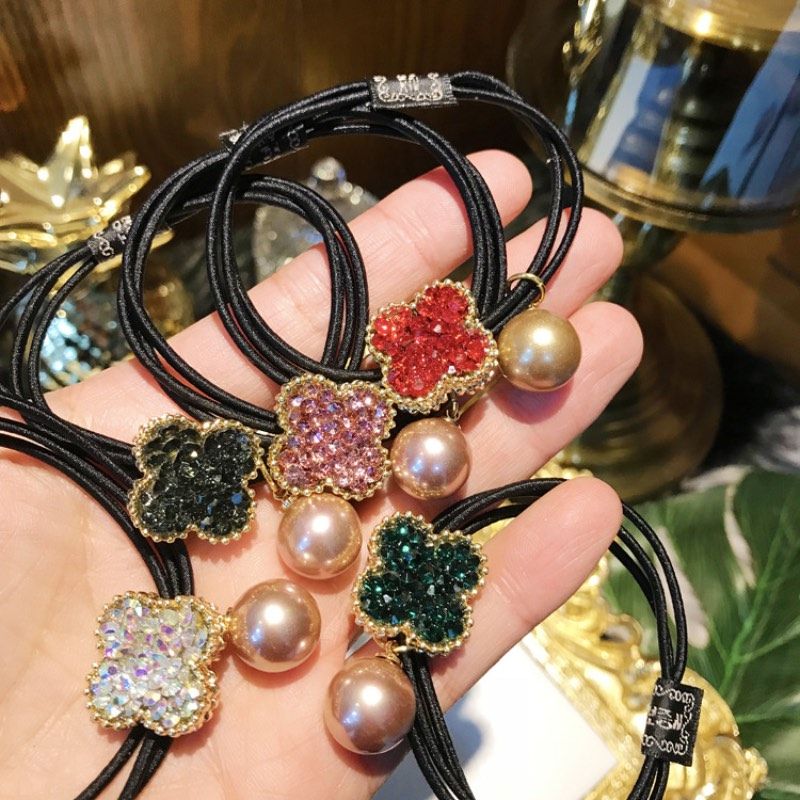 2019 New Sweet Simple Designer Ponytail Rope Full Rhinestones And