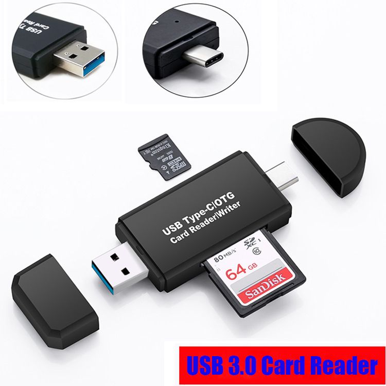 USB-C USB3.1 TYPE-C to SD card reader with line read SD card reader DM