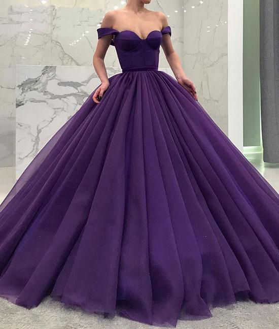 simple purple gown