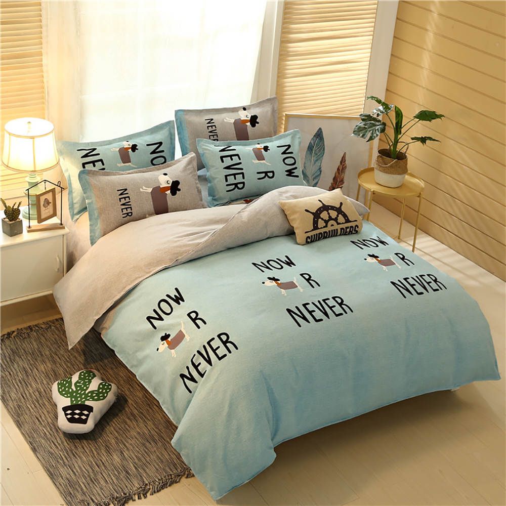 Dog Bedding Set King Size Simple Fashionable Classic Duvet Cover
