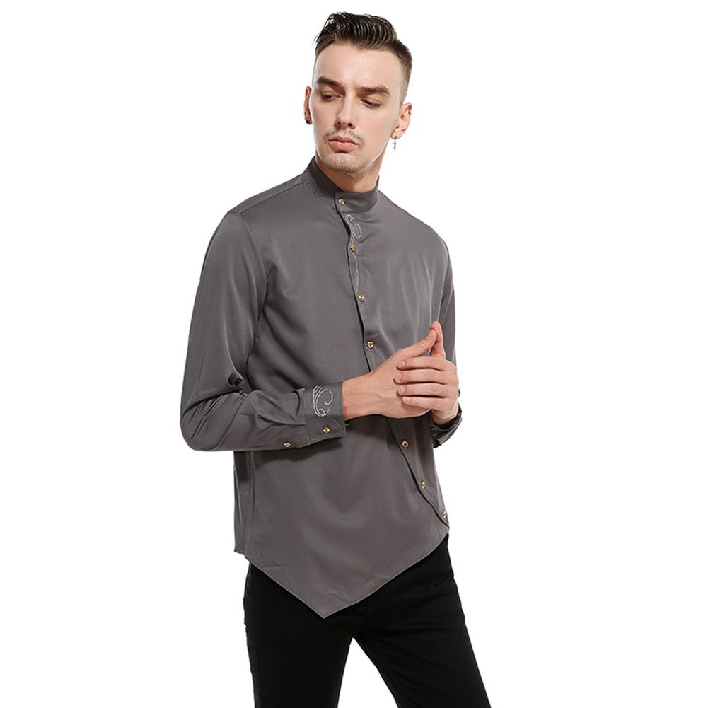 2018 Men/'s Silk Floral Golden Print Top Quality Casual Dress Shirts Tops Luxury