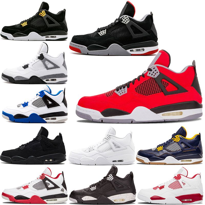 Grosshandel Nike Air Jordan Retro 4 Verargerte Bullen 4s Rot Gezuchtet Iv Oreo Raptors Travis Scott Gs Motorsport Fire Red Pure Money Schwarze Katze Mens Athletic Basketballschuhe 4s Von Jumpman23 Store 23 3