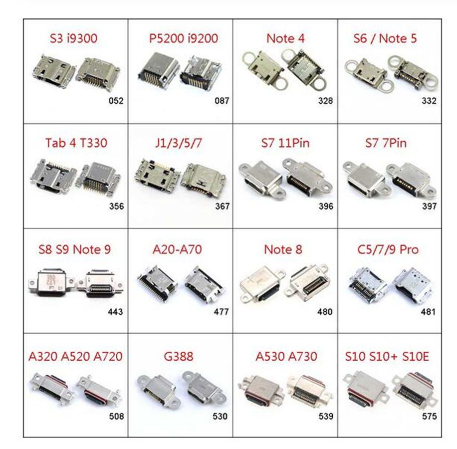 Charging Port Type C Charger Micro USB Connector For Samsung Galaxy