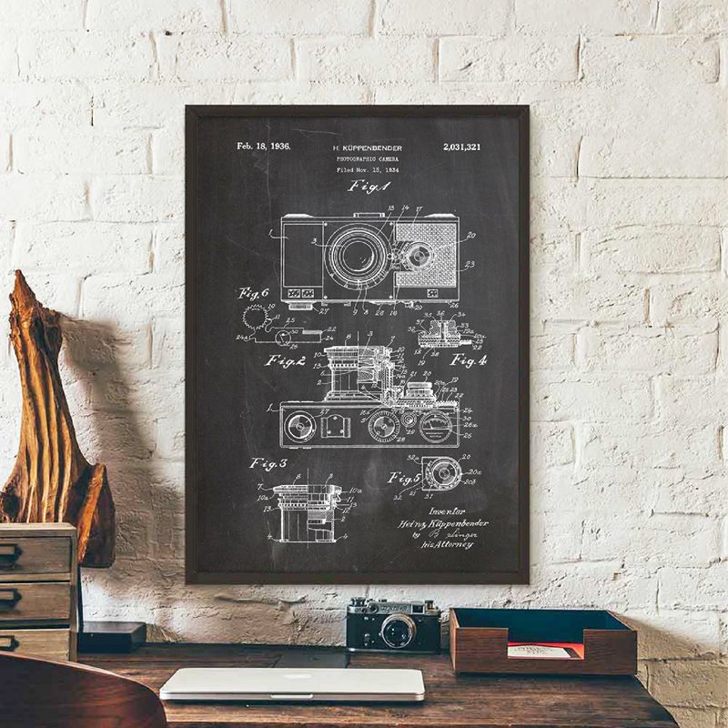 2020 Camera Patent Vintage Poster Canvas Art Prints Retro Camera