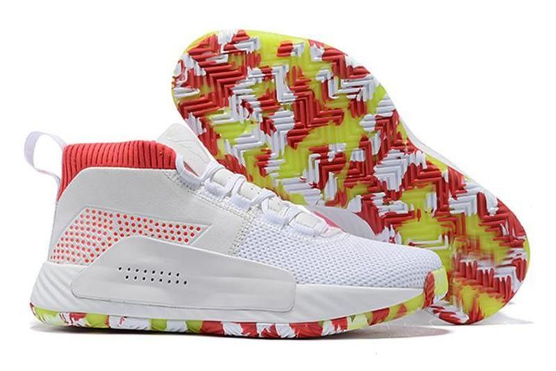 Skate Yellow Green Backetball Shoes 