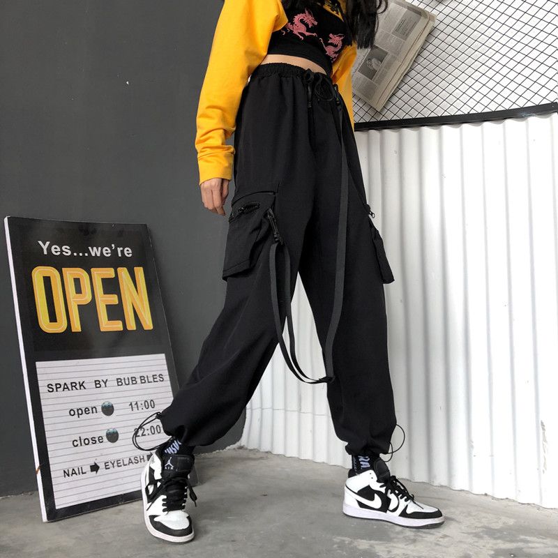 Compra Pantalones Para Mujer Capris Streetwear Cargo Mujeres Casual Joggers  Negro Alto Cintura Suelta Pantalones Pantalones De Estilo Coreano Tamaño De  Las Señoras Sweetpants Barato | Entrega Rápida Y Calidad | Es.Dhgate