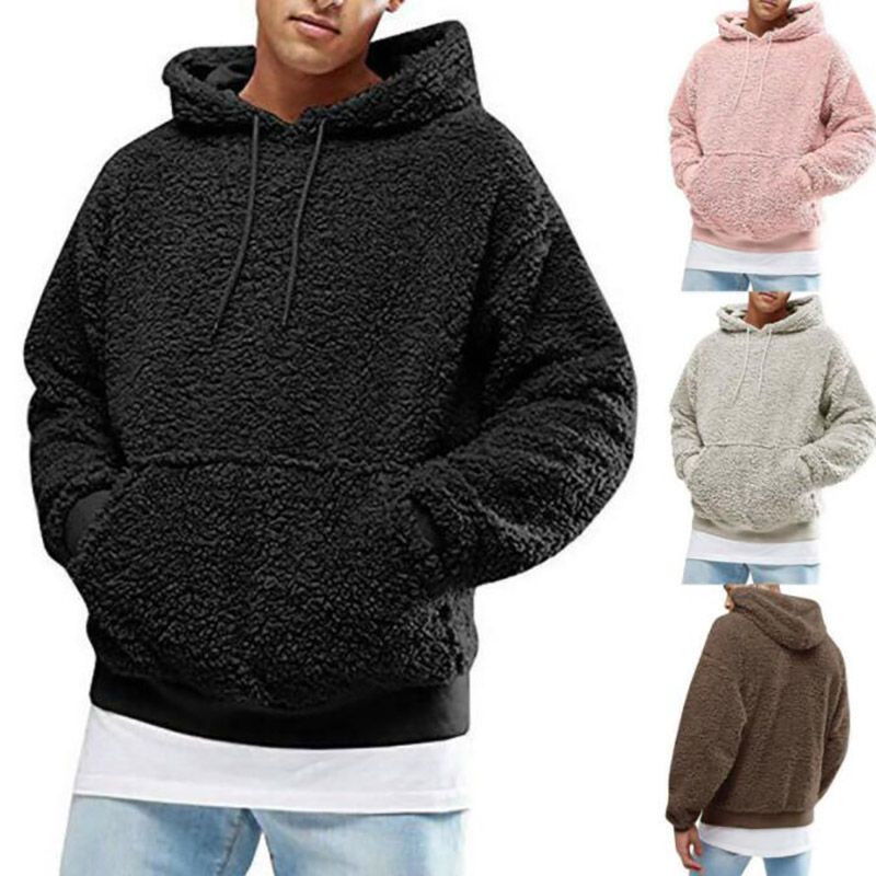 oversized faux fur hoodie