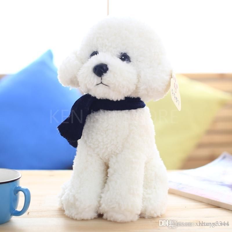 stuffed bichon dog