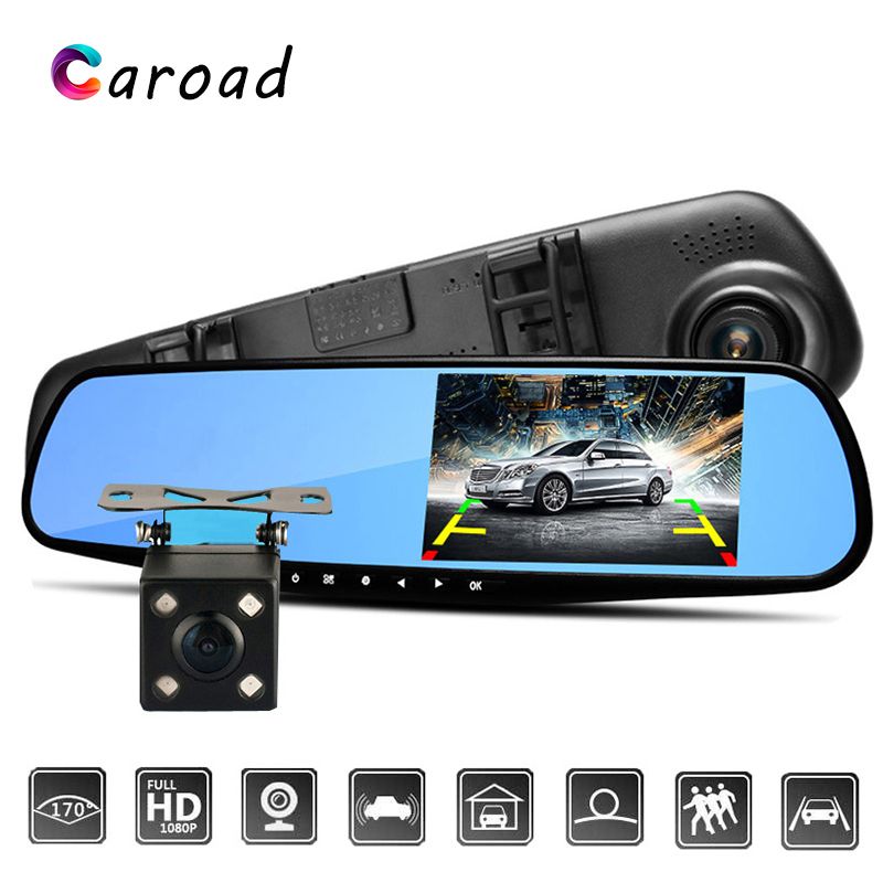HD 1080P Car Rearview Mirror DVR Dual Lens Video Dash Cam Camera Night Vision Us