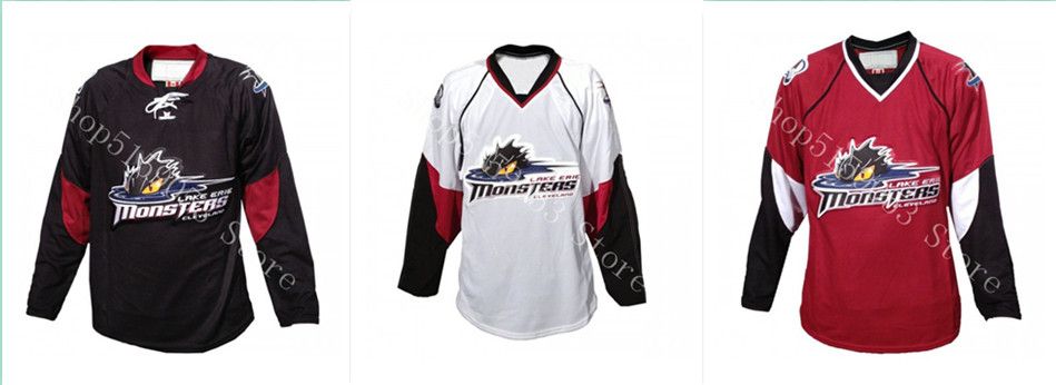 Customize Cleveland Lake Erie Monsters Alternate Premier Hockey Jersey  Embroidery Stitched Customize Any Number And Name Jerseys From Menglongqin,  $51.81