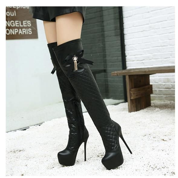 red bottom lace boots