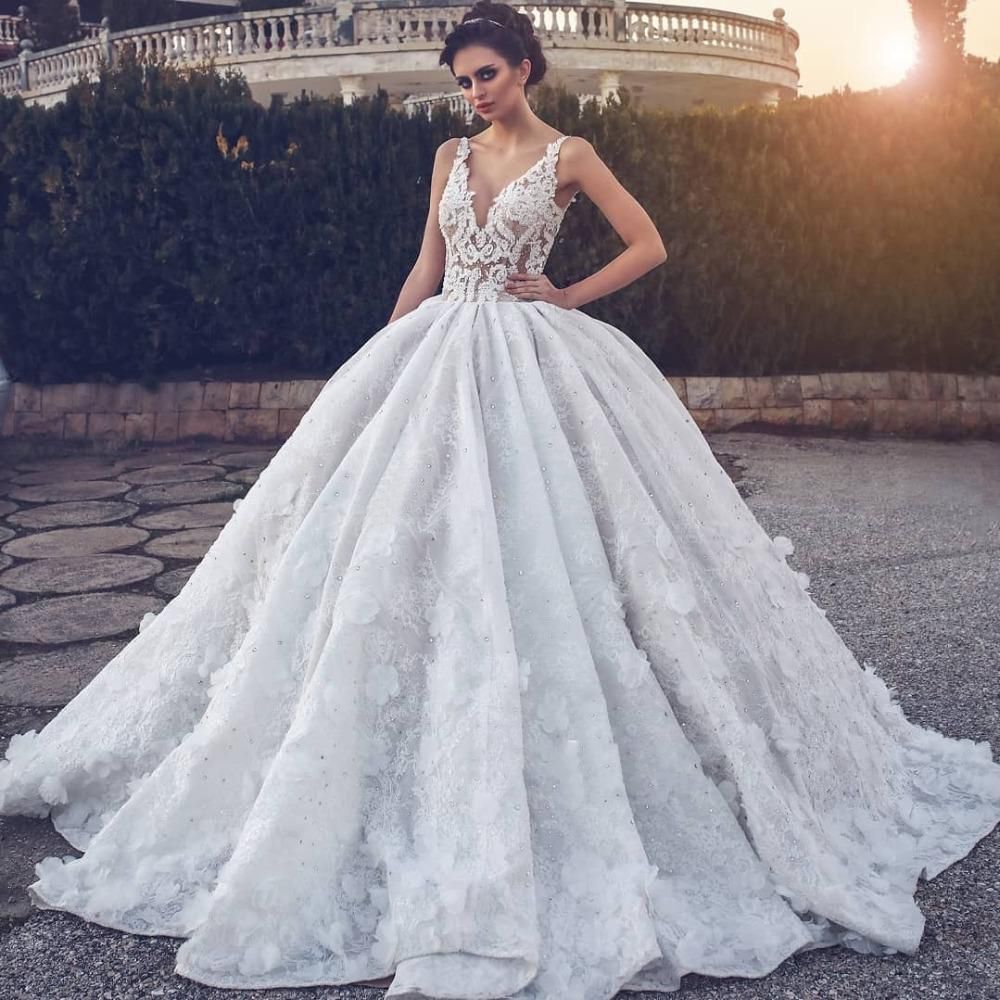 beaded illusion bodice ball gown wedding dress