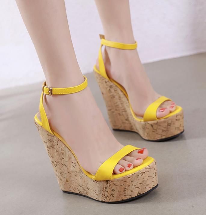 yellow designer sandals