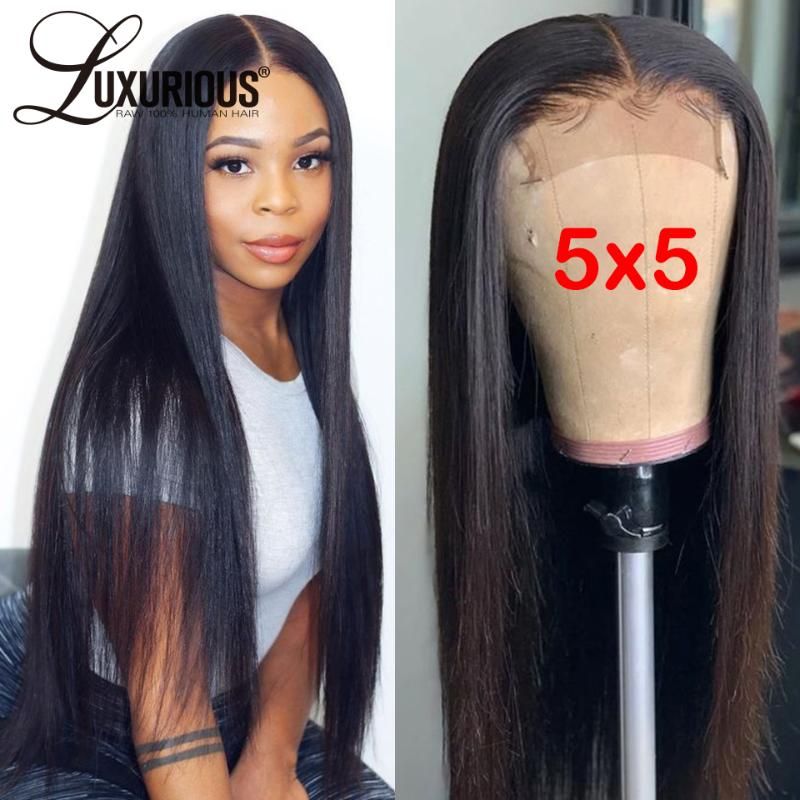 Lace Wigs 5x5 Closure Deep Part Pre Plucked Hairline With Baby Hair  Straight Brazilian Human 4x4 For Women From Hairlove, $72.99 | DHgate.Com