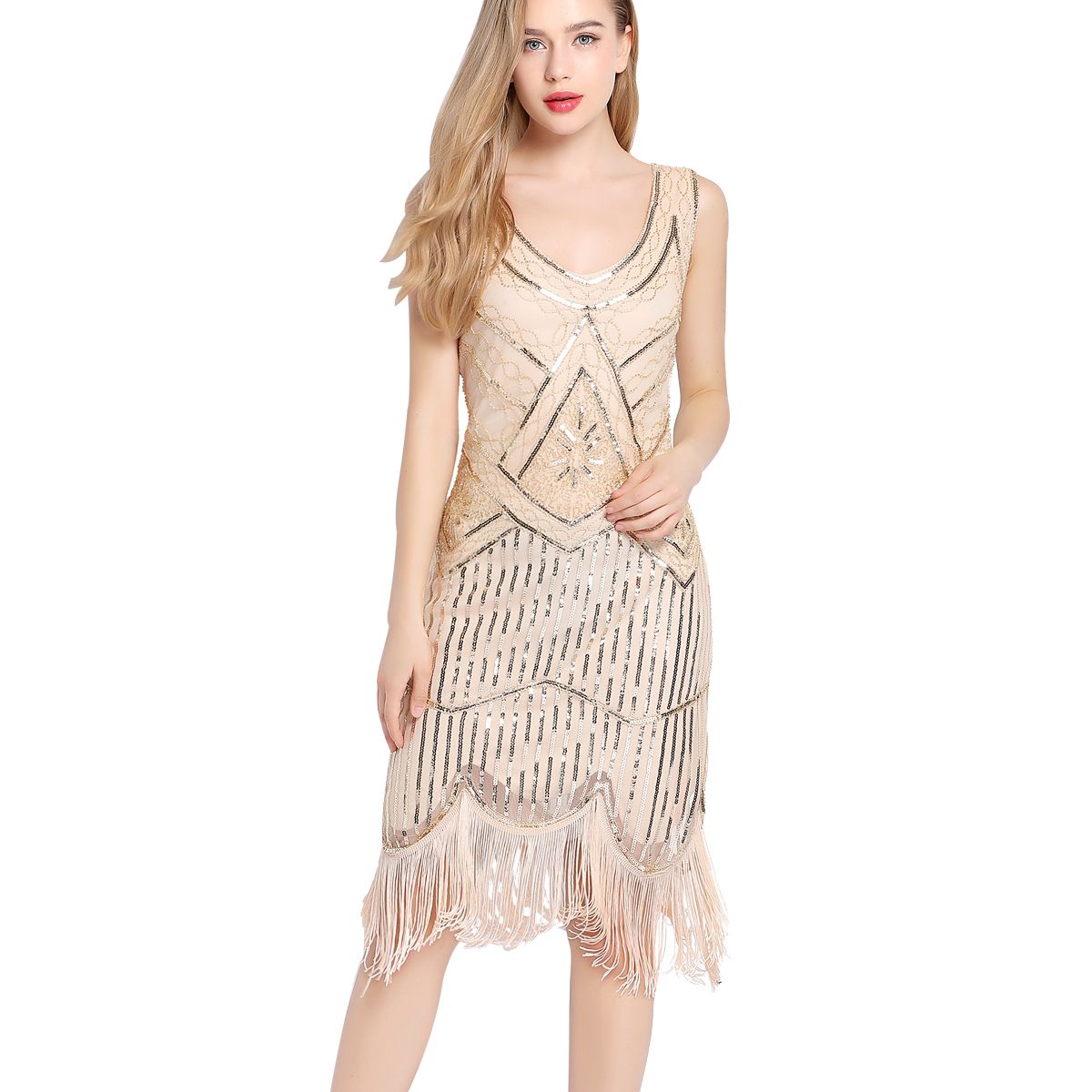 flapper prom dress
