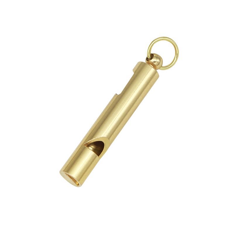 1 petit SIFFLET en LAITON brass whistle idéal pour RANDONNEE  VOYAGE 