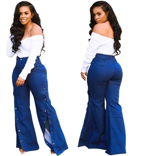 calça jeans cintura larga