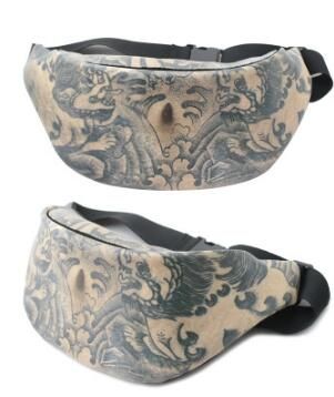 hairy stomach fanny pack