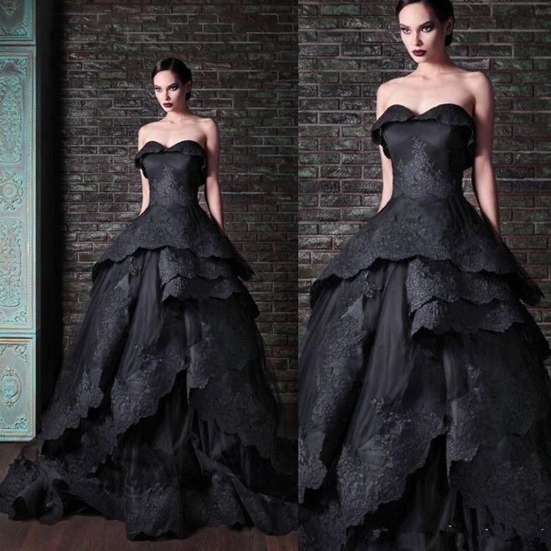 black wedding dress online