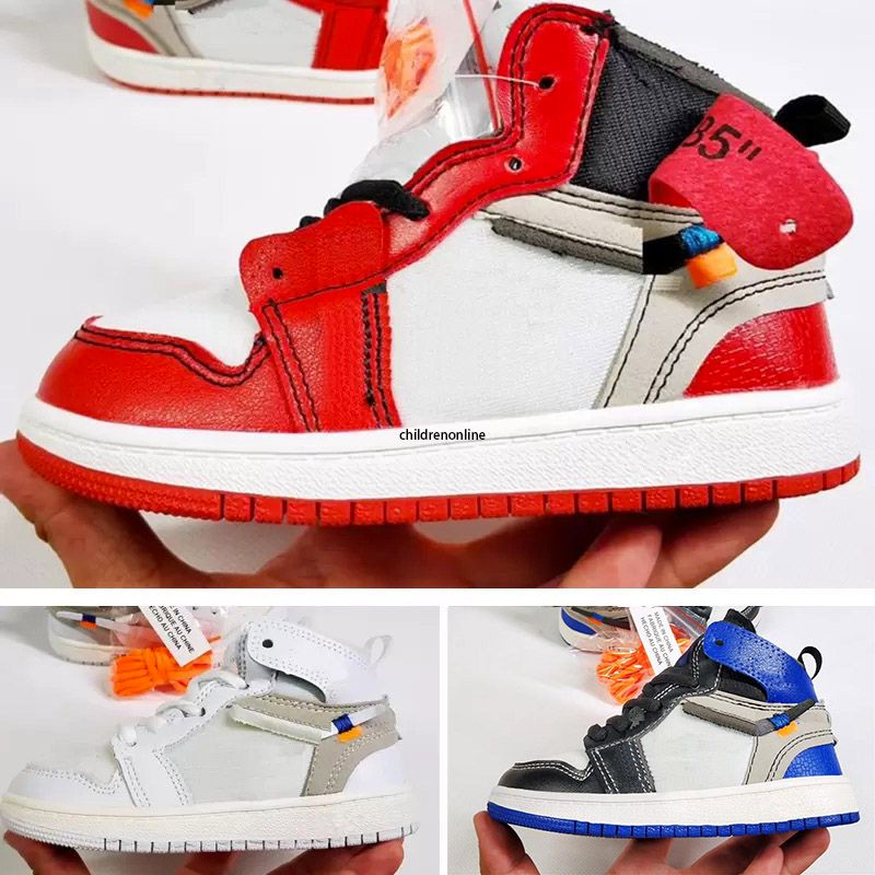 Hot Sale 1s Kids Basketball Shoes Red Blue Boys Girls Children