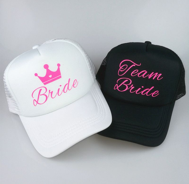 team bride baseball caps