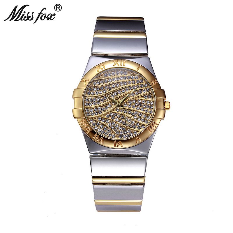 Miss Fox Female Watches Women Wrist Luxury 2017 Hot Ladies Watch Gold With Stones Famous Brands With Logo Fashion Casual Watches Y19062703 Online Watch Buy Online Buy Watch From Qiyuan07 28 74 Dhgate Com