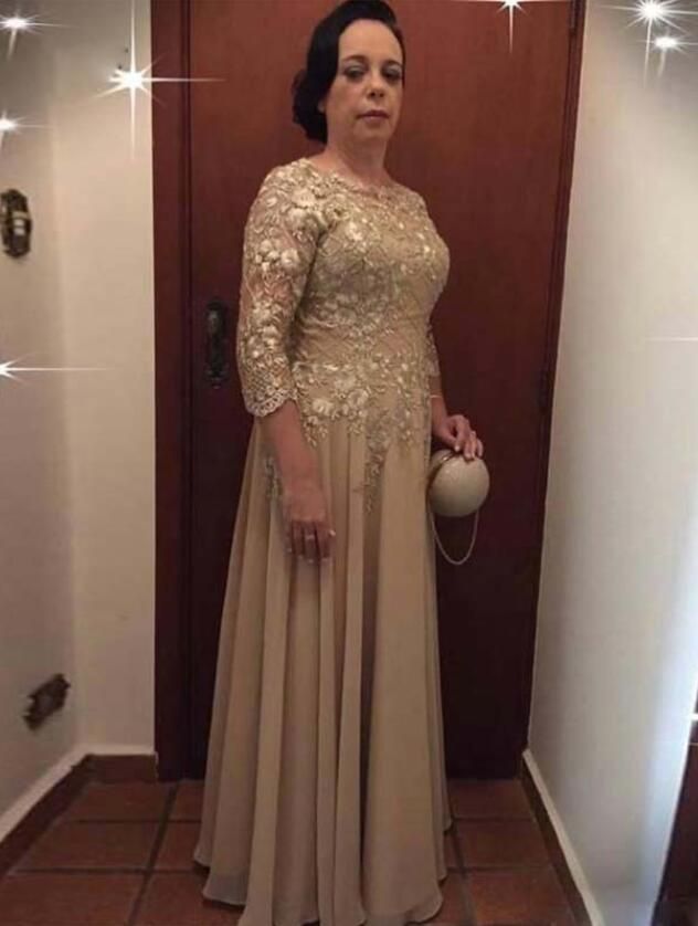 three quarter sleeve mother of the bride dresses