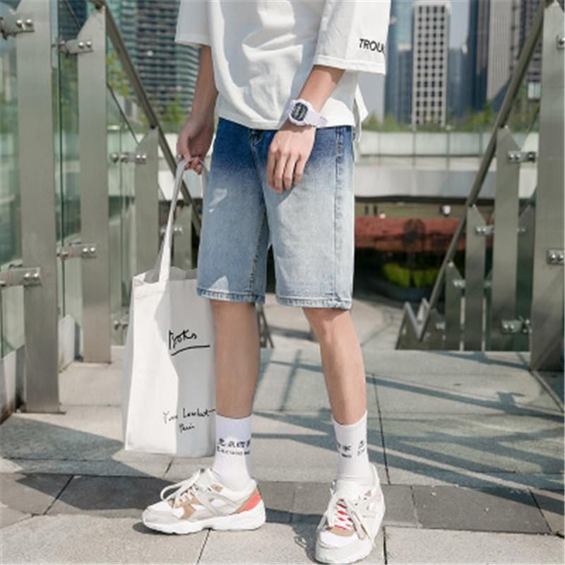 22 Hole Colorblock Men Denim Shorts Summer Zipper Casual Shorts Pants Male Fashion New Skate Board Harem Ripped Jogger Five Point Jeans Clothes From Mant Shirt 26 85 Dhgate Com