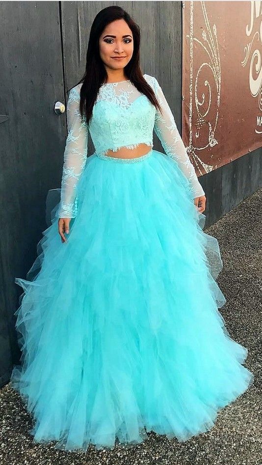 ocean blue ball gown