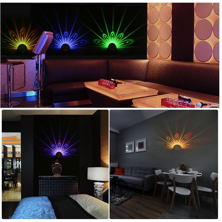 Ful Changeable Peacock Projection Lamp Touch Remote Control Led Projector Night Light Baby Bedroom Decoration Bedside Wall Lamps From Sanlue Light