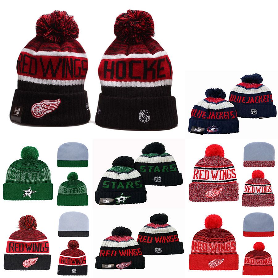 blue jackets knit hat