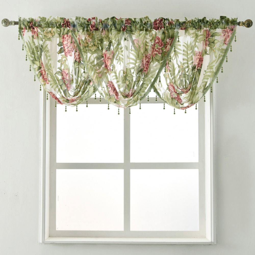 2019 Design Valance Window Pelmet Waterfall Fabrics Bead Panels