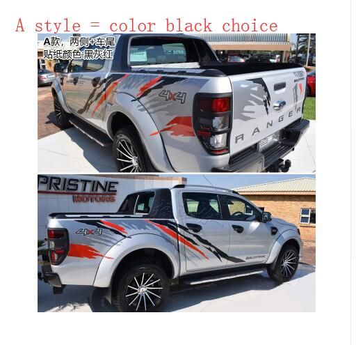 2019 Car Stickers Both Sides Car Head Tail Decals Vinyl Kk Decoration Auto Car Styling Accessories For Ford Ranger Raptor F150 Pickup From