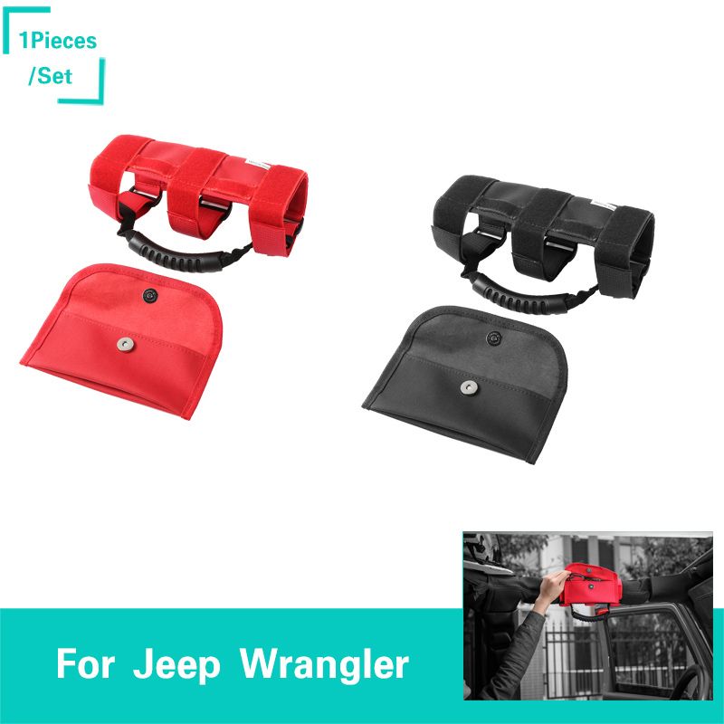 Abs Woven Tape Material Multifunctional Storage Bag Handle Car Interior Accessories For Jeep Wrangler Jk Jl Bj40 2007 2017 Interior Accessories For